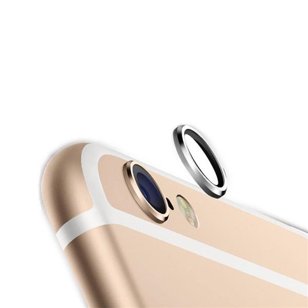 Скло камери iphone 6/iphone 6 plus/iphone 6s/iphone 6s plus з рамкою silver, фото 1