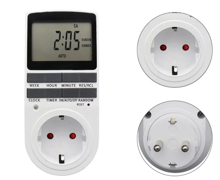 Розетка з таймером електронна тижнева Timer Socket KWE-TM02-EU 8747