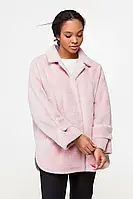 Пальто женское альпака Дайм розовое