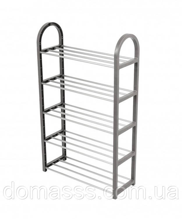Полиця для взуття 5-ти ярусна, сірий EF-4750-5, фото 1