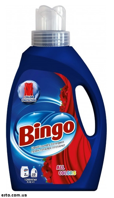 Рідкий засіб для прання Bingo 1200 мл для кольорових речей