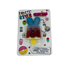 Дитячий блиск для губ з підвіскою I Love Style – Cuties - Зайчик, арт 018341, 1 шт, Різнокольоровий