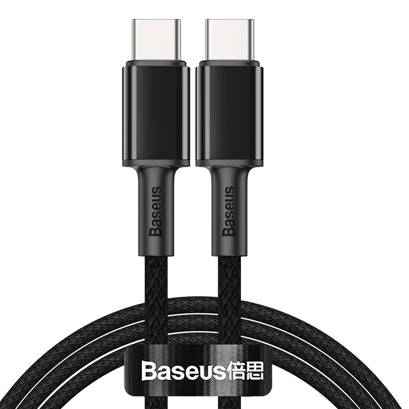 Кабель Baseus High Density Braided Type-C to Type-C 100W 1M Чорний (CATGD-01)