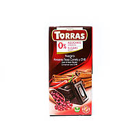 Шоколад веганский безглютеновый черный Negro с перцем чили и корицей 75г Torras