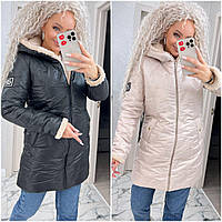 Жіночі зимові куртки — 9183/а-мо — Стильне стьобане жіноче пальто — куртка зима