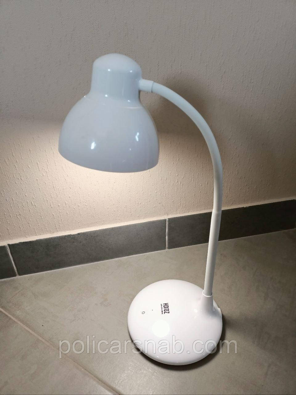 Аккумуляторний світлодіодний LED світильник настольний на гнучкій ніжці з підставкою, сенсорне керування AYSU