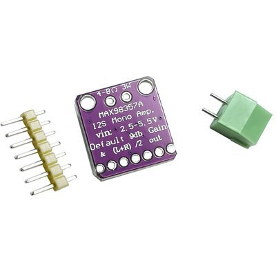 MAX98357 I2S Модуль аудіопідсилювача/безфільтровий підсилювач класу-D, підтримка ESP32, без розпайки, фото 1