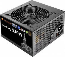 Блок живлення ATX 530W Thermaltake Hamburg TR2-530AH2NSW (1x4+4pin CPU, 2x6+2pin GPU, 5xSATA) 80 PLUS Bronze