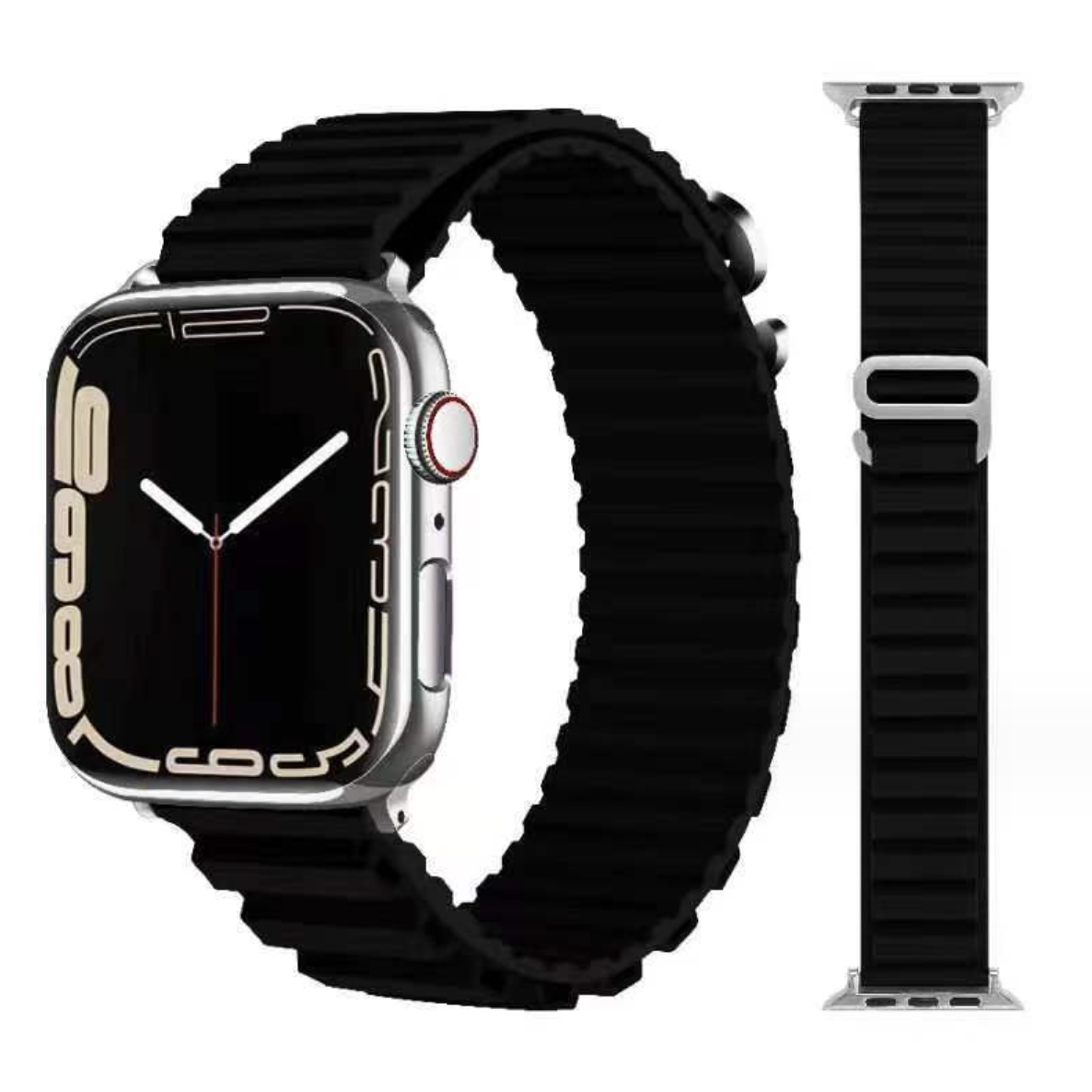 Ремінець BPNK Alpine Loop Silicone Black для Apple Watch 49mm | 45mm | 44mm | 42mm
