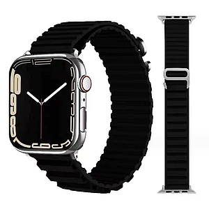 Ремінець BPNK Alpine Loop Silicone Black для Apple Watch 49mm | 45mm | 44mm | 42mm
