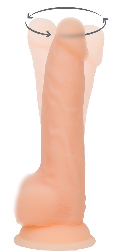Вібратор Naked Addiction 8" Rotating & Vibrating Dong Zipexpert, фото 1