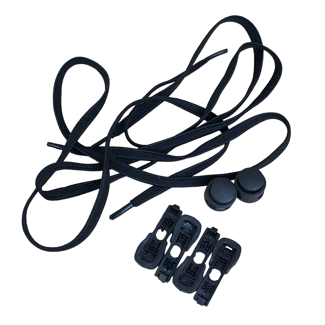 Еластичні ледачі шнурки KIWI 80 см чорні, фото 1