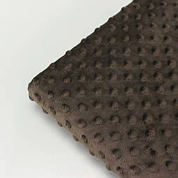 Відріз плюш Minky коричневого кольору 100*80 см