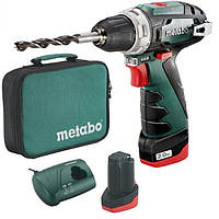 Дриль-шуруповерт Metabo PowerMaxx BS (2х12 В, 2 А*год) (600079550). Оригінал