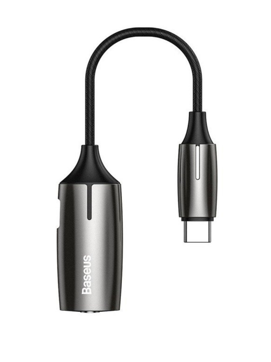Перехідник Baseus 2-in-1 L60 Type-C to Type-C + 3.5mm Сірий (CATL60-0A)