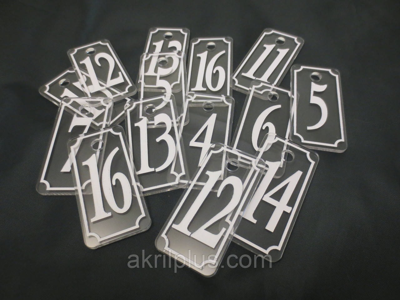 Номерки 70*35 мм для ключів із гравіюванням нумерації, фото 1