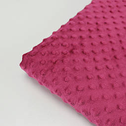 Відріз плюш minky темно-малинового кольору 100*80 350 г/м2 №-М-28