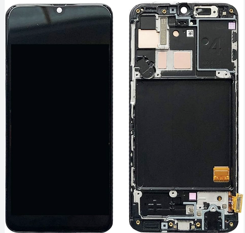 Дисплей (екран) для Samsung A405F Galaxy A40 + тачскрин, чорний, TFT (In-Cell) з передньою панеллю, фото 1