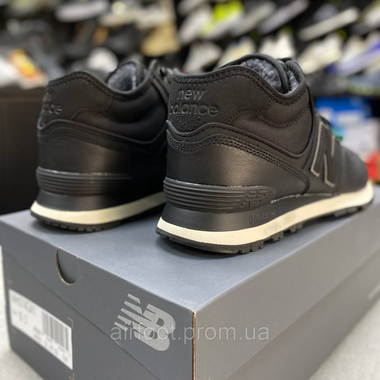 Мужские кроссовки оригинал New Balance 574 кожа зима мех - фото 4 - id-p2005802091