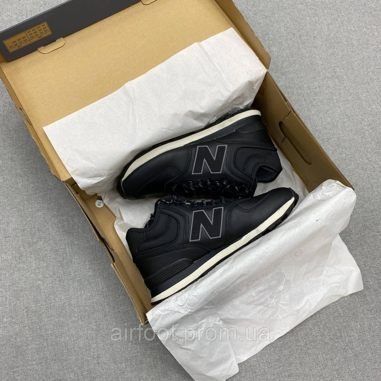 Мужские кроссовки оригинал New Balance 574 кожа зима мех - фото 7 - id-p2005802091