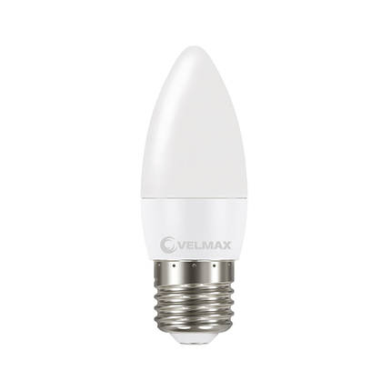 LED лампочка Velmax V-C37t 8W 220V E14 4100K 720Lm EMC 21-13-38, фото 1