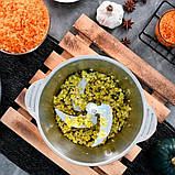 Кухонний подрібнювач 850 Вт з металевою чашею на 1.7 л універсальний чоппер харчовий, фото 10