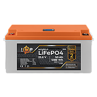 Акумулятор LP LiFePO4 25,6V - 50 Ah (1280Wh) (BMS 80A/40A) пластик LCD для ИБП