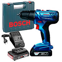 Аккумуляторный ударный шуруповерт Bosch GSB 180-LI (18 В, 2х2 А*ч, 54 Н*м) (06019F8307)