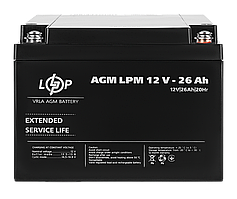 Акумулятор AGM LPM 12V - 26 Ah під болт М5