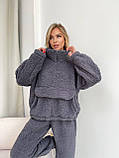 Теплий жіночий домашній костюм/прогулянковий об'ємне хутро Тедді, фото 10