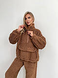 Теплий жіночий домашній костюм/прогулянковий об'ємне хутро Тедді, фото 6