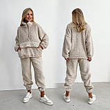 Теплий жіночий домашній костюм/прогулянковий об'ємне хутро Тедді, фото 5