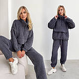 Теплий жіночий домашній костюм/прогулянковий об'ємне хутро Тедді, фото 2