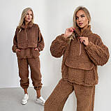 Теплий жіночий домашній костюм/прогулянковий об'ємне хутро Тедді, фото 3