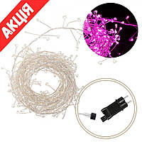 Новогодняя гирлянда 3 м 300 LED Springos CL0091 Светодиодная гирлянда для украшения дома, елки Cold White/Pink