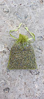 Зеленый лавандовый мешочек, аромасаше аромат лаванда, ароматические лавандовые мешочки органзы, 9х12 см
