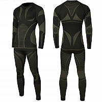 Термобілизна Mil-Tec 4-WAY STRETCH Performance Black/Green