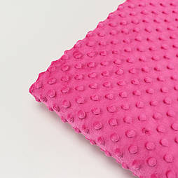 Відріз плюшу Minky малинового кольору 350 г/м2 відріз 100*80 No м-38