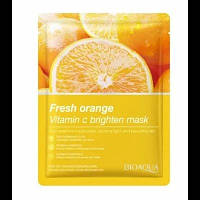 Маска для обличчя BIOAQUA Fresh Orange Vitamin C Brighten Mask з екстрактом апельсина 25 г