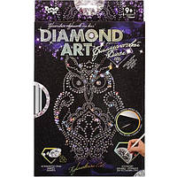 Набор для креативного творчества "DIAMOND ART", "Сова" Комбинированный Черно-серебристый (101235)