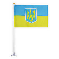 Флаг Украины с тризубом (30 х 20 см) Комбинированный Желтый Голубой (212994)