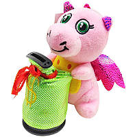 Мягка игрушка-копилка "Дракончик", розовый Текстиль Розовый (222749)