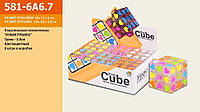 6 кубиков пластиковых Пластик Разноцвет (34230)