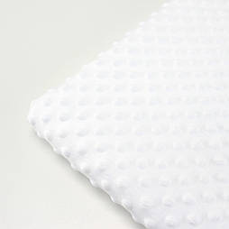 Відріз плюшу Minky білого кольору 100*80 350 г/м2 № м-51