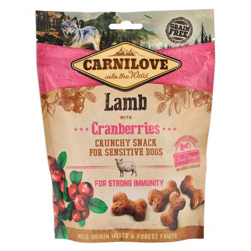 Ласощі для собак Carnilove (Карнілав) Dog Crunchy Snack з ягням та журавлиною 200 г, фото 1