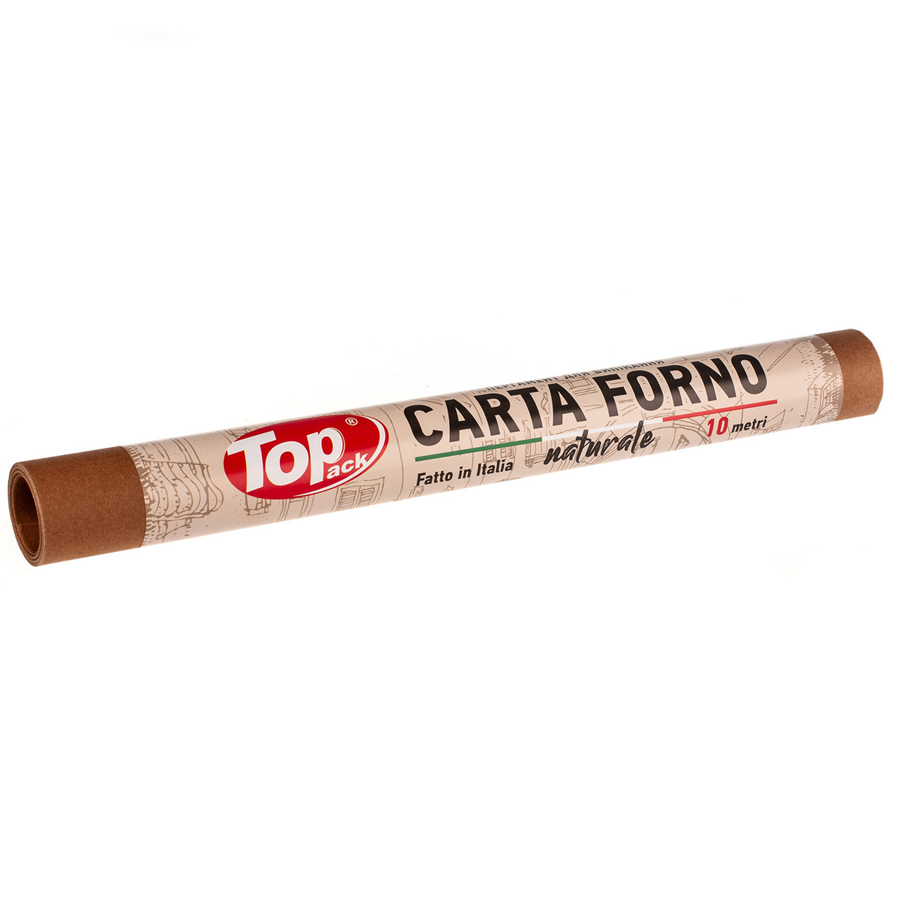 Пергамент для випікання силіконізований Toppack коричневий Carta Forno 38см 10м