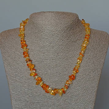 Намисто Цитрин натуральний камінь крихта d-8х4мм+- L-49см+-