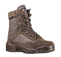 Ботинки тактические демисезонные Mil-Tec Side zip boots на молнии Коричневые 12822109.flecktarn 40