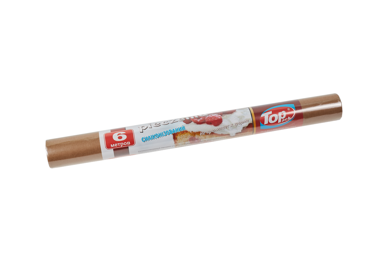 Пергамент для випікання силіконізований Toppack коричневий 38 см 6 м