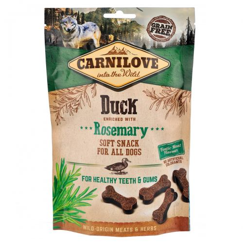 Ласощі для собак Carnilove (Карнілав) Dog Semi Moist для здоров'я зубів з качкою та розмарином 200 г, фото 1